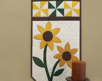 Digital Sunflower Wall Hanging pattern, PDF download, Summer Fall Home Decor