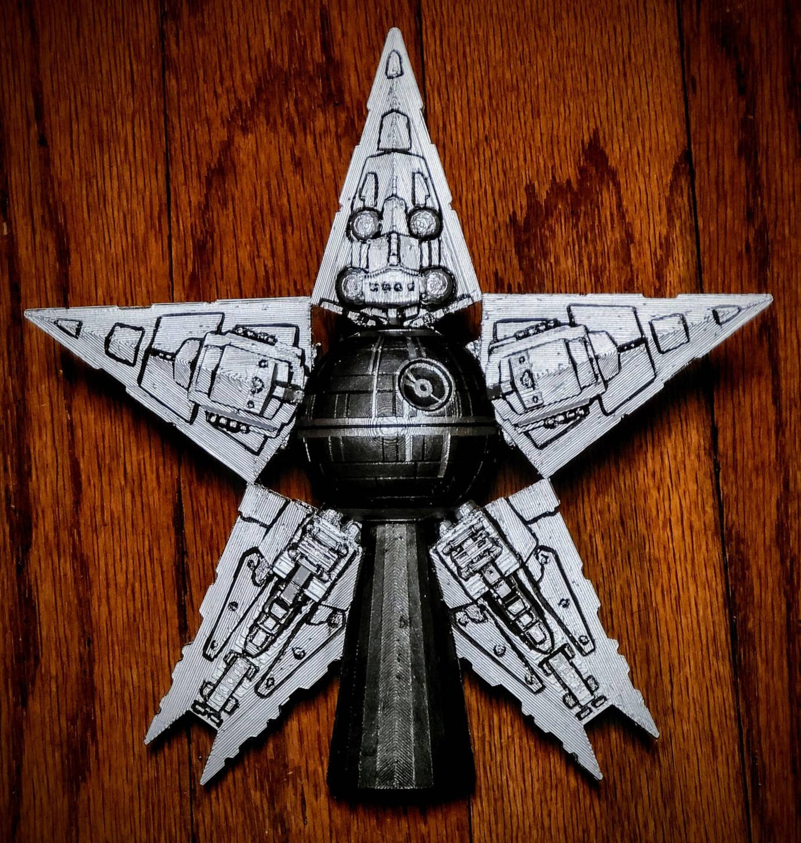 Death Star Tree Topper Silver and gold/ Silver/ Gold DIY Etsy