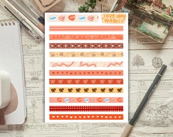 Valentines Day Washi Planners and Journals