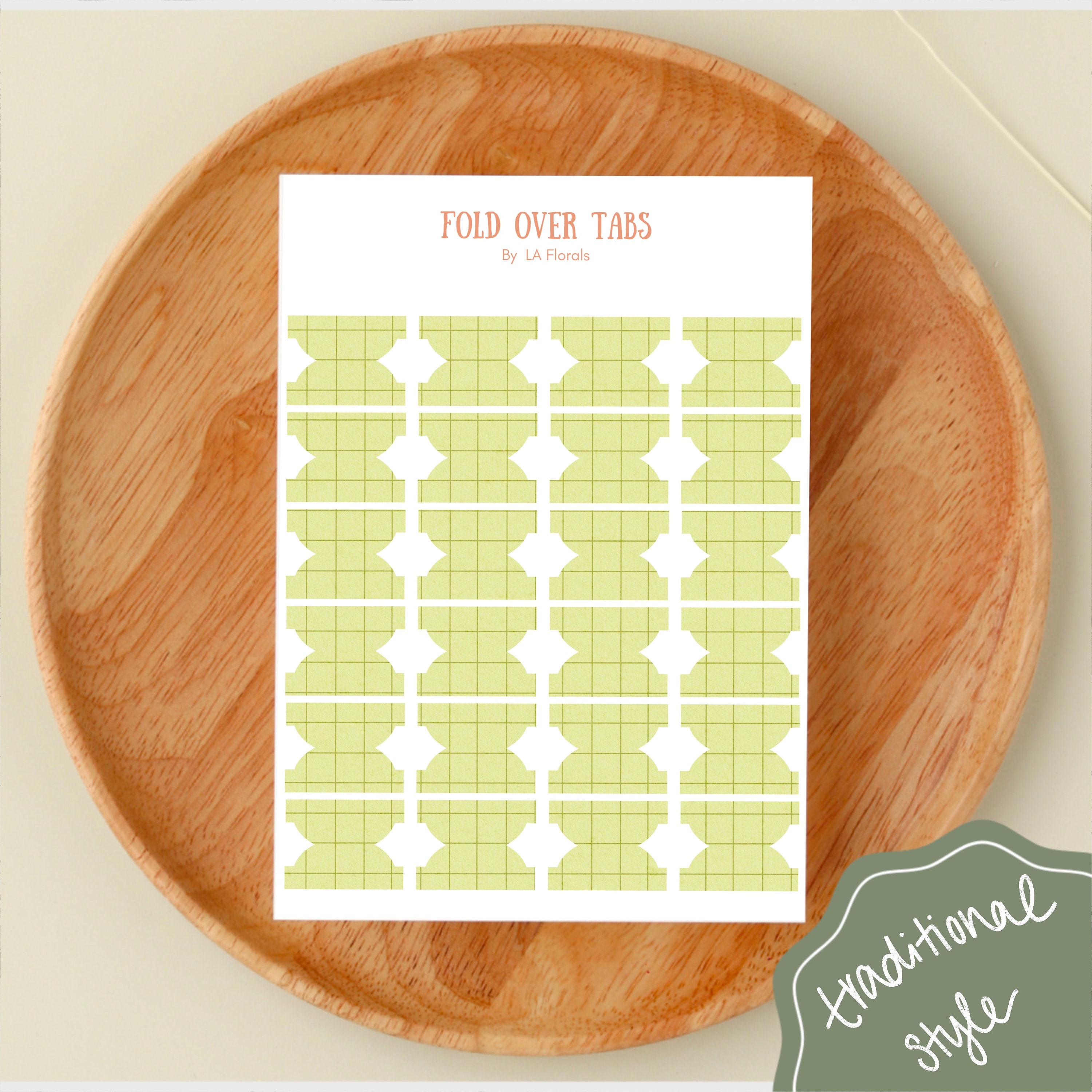 Grid Fold Over Tabs Sticker Sheet for Planners and Journaling ...