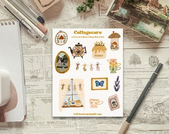 Sticker sheet - Cottagecore  Sheet for Journals and Planners Sticker Sheet