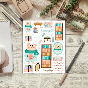 Flurry the Polar Bear (from 2024 Christmas Advent) Sticker Sheet for planners and journals deco