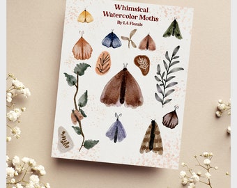 Aesthetic moth stickers for planner, bujo sticker sheet, witchy stickers for bujo, planner stickers, cute scrapbook stickers, fall stickers