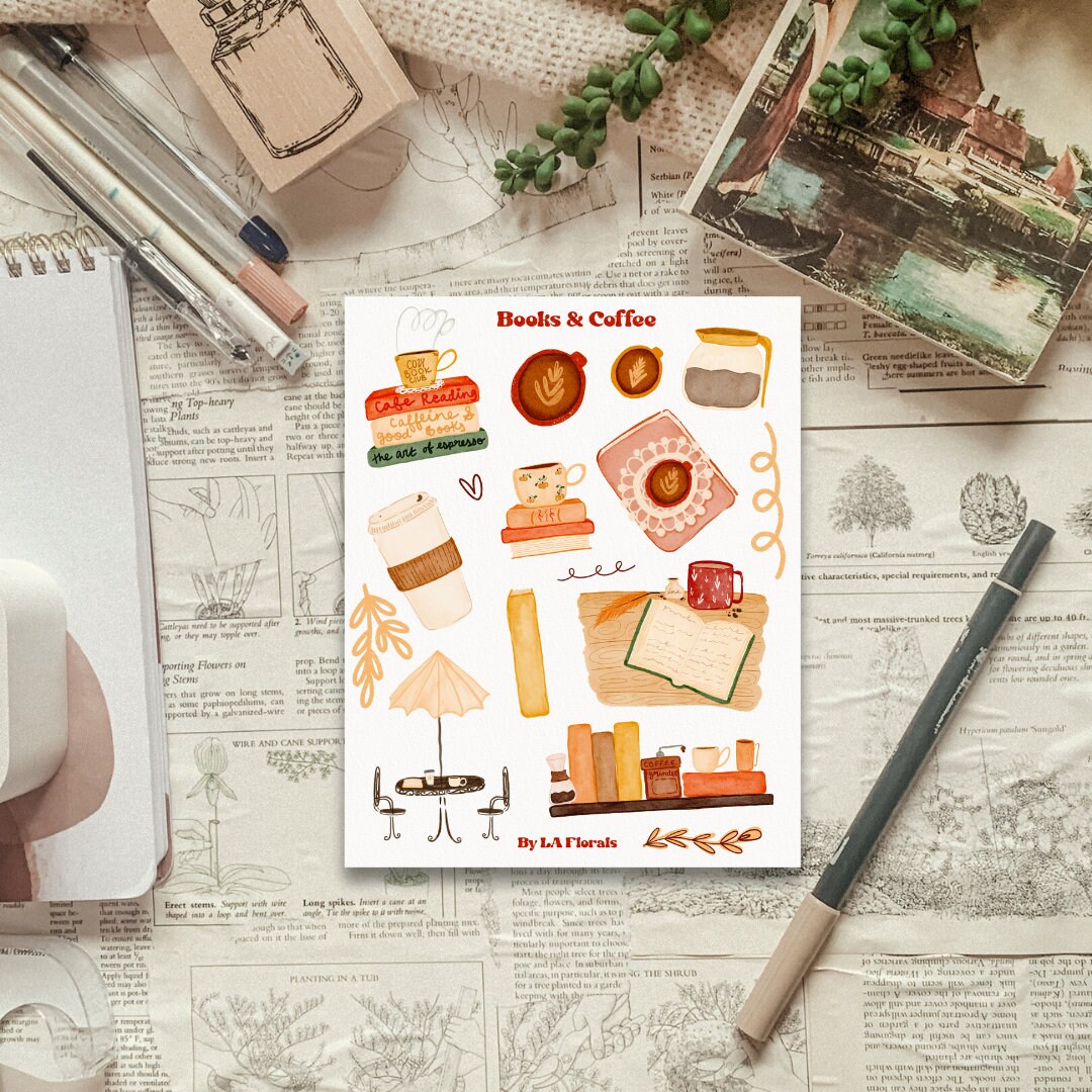 BUNDLE Book Reading Sticker Sheet Aesthetic Bookish Sticker Sheet for ...