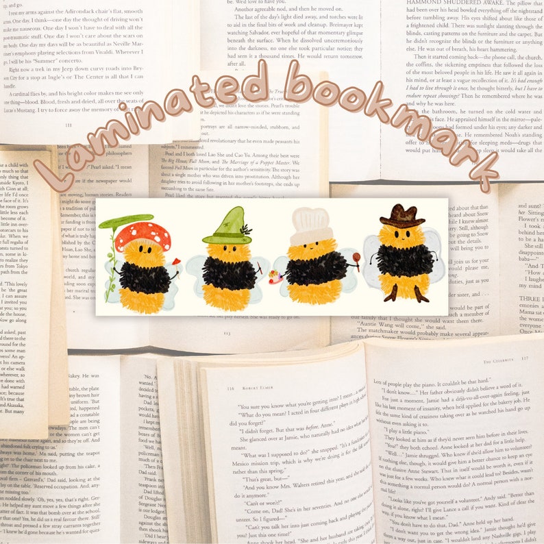 Bumble Bee Family Aesthetic Laminated Bookmark - Etsy