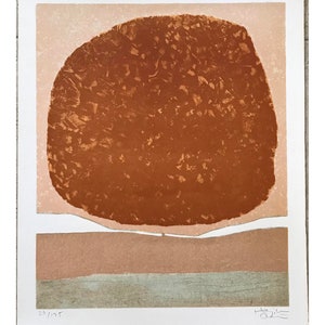1970s Abstract Composition Lithograph - Signed