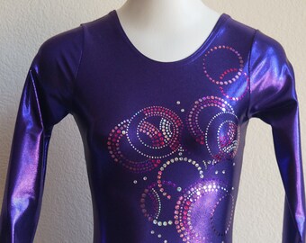 Niñas Sparkle Gymnastics / Dance Leotard Adult S - Fabricado en EE. UU.