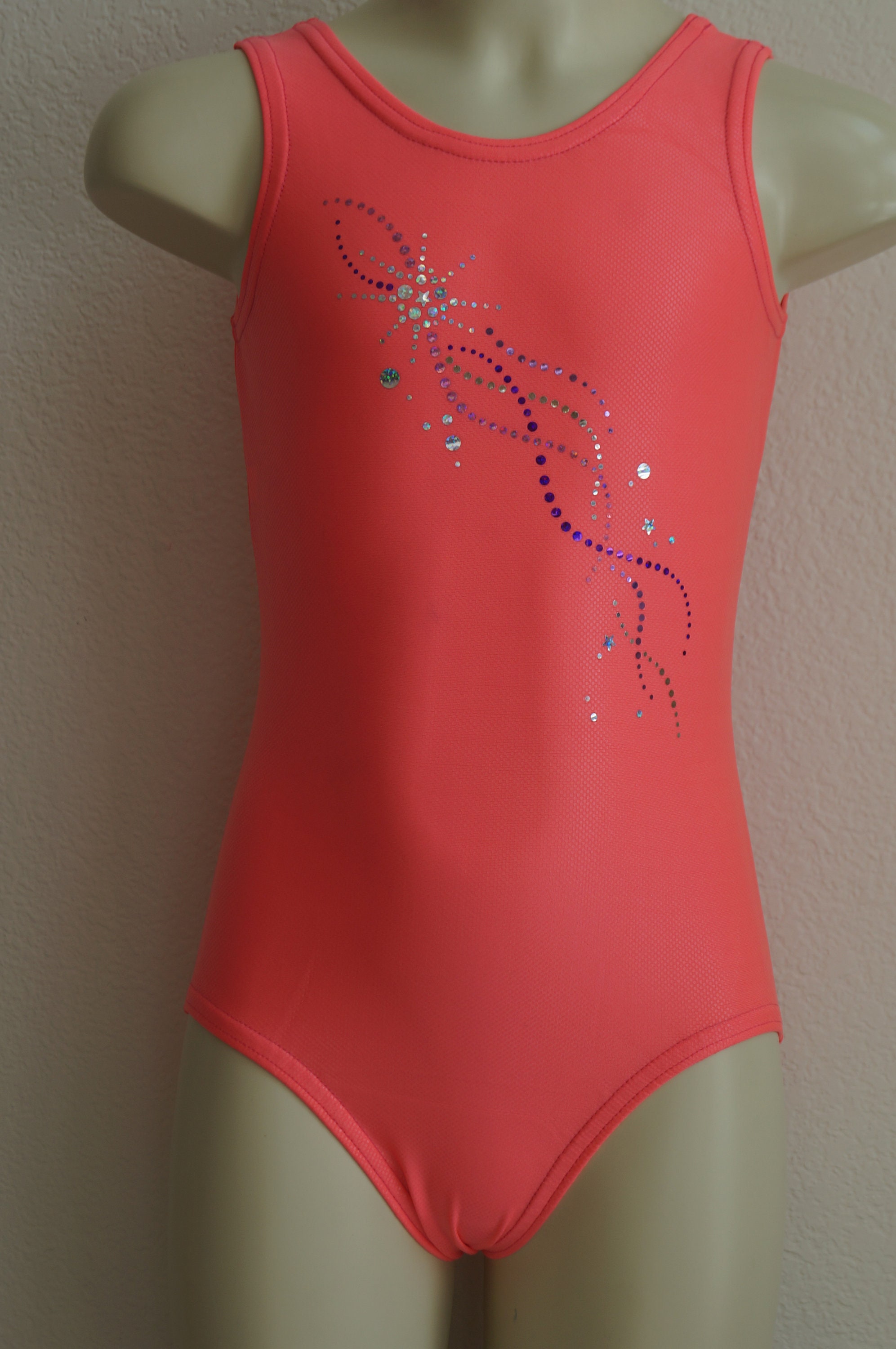 Custom Hot Pink Leotard with Open Back and Ruffles - Rhinestones – Crystal  Couture