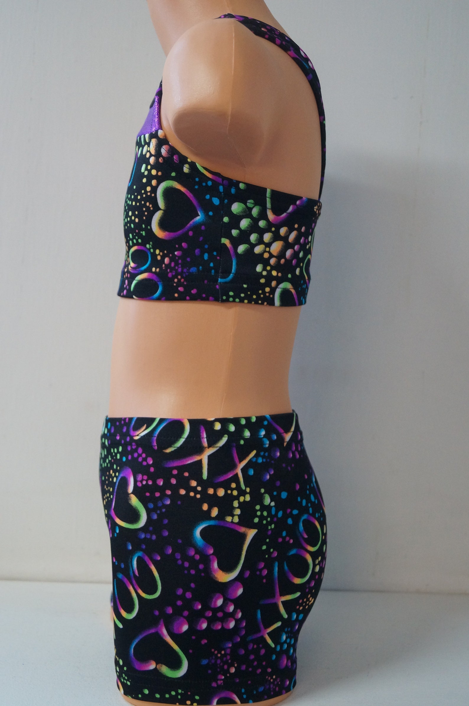 Shorts De Ginástica Para Meninas Aosva - Kit Com 2 Shorts + 2 Laços De Cabelo, Tamanho 7-8 Anos