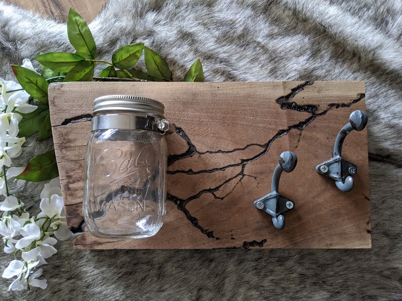 Walnut Dog Leash and Treat Holder