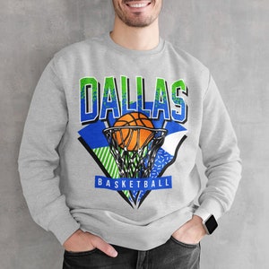 Vintage Dallas Mavericks Basketball Sweatshirt Hoodie Tee - Jolly Family  Gifts