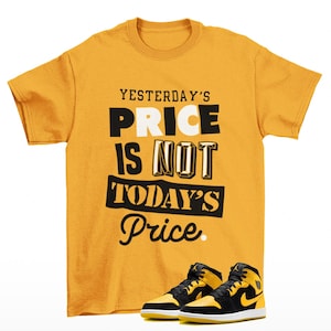 Pricey Sneaker Shirt Yellow to Match Jordan 1 Mid New Love
