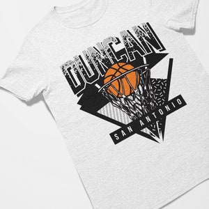 Duncan San Antonio Basketball Retro Tee Shirt
