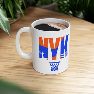 New York Basketball Retro Ceramic Coffee Tee Mug 11oz