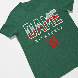 Dame Milwaukee Basketball Throwback Tee Shirt Green