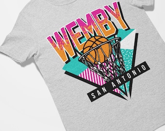 Koszulka Wemby San Antonio Basketball Retro w kolorze srebrnym