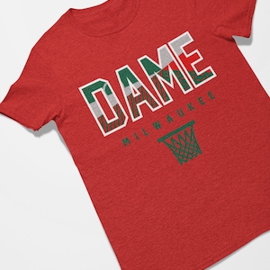 Dame Milwaukee Basketball Throwback Tee Shirt Red