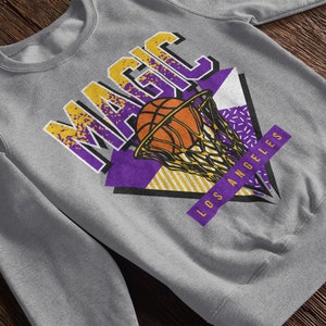 Los Angeles Basketball 90er Jahre Throwback Magic Rundhals Unisex-Sweatshirt