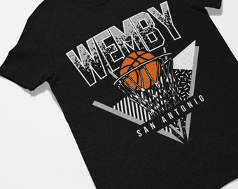 Wemby San Antonio Basketball Retro Tee Shirt