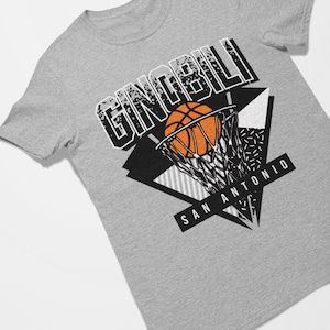 Ginobili San Antonio Basketball Retro Tee Shirt