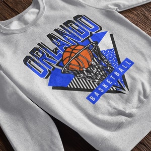 Orlando Basketball 90s Throwback Crewneck Unisex Sweatshirt