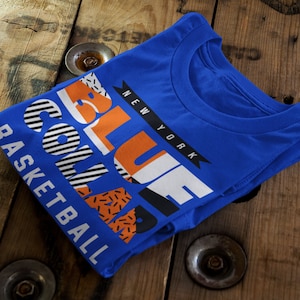 Maglia da basket di New York / Maglia da giorno per la partita di basket con colletto blu