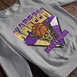 Los Angeles Basketball 90er Jahre Throwback Kareem Rundhalsausschnitt Unisex-Sweatshirt