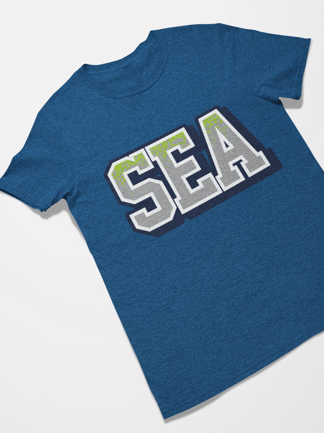 Camiseta de letras deportivas retro de fútbol de Seattle - Etsy España
