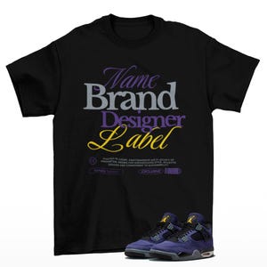 purple and white jordan 4 shirt