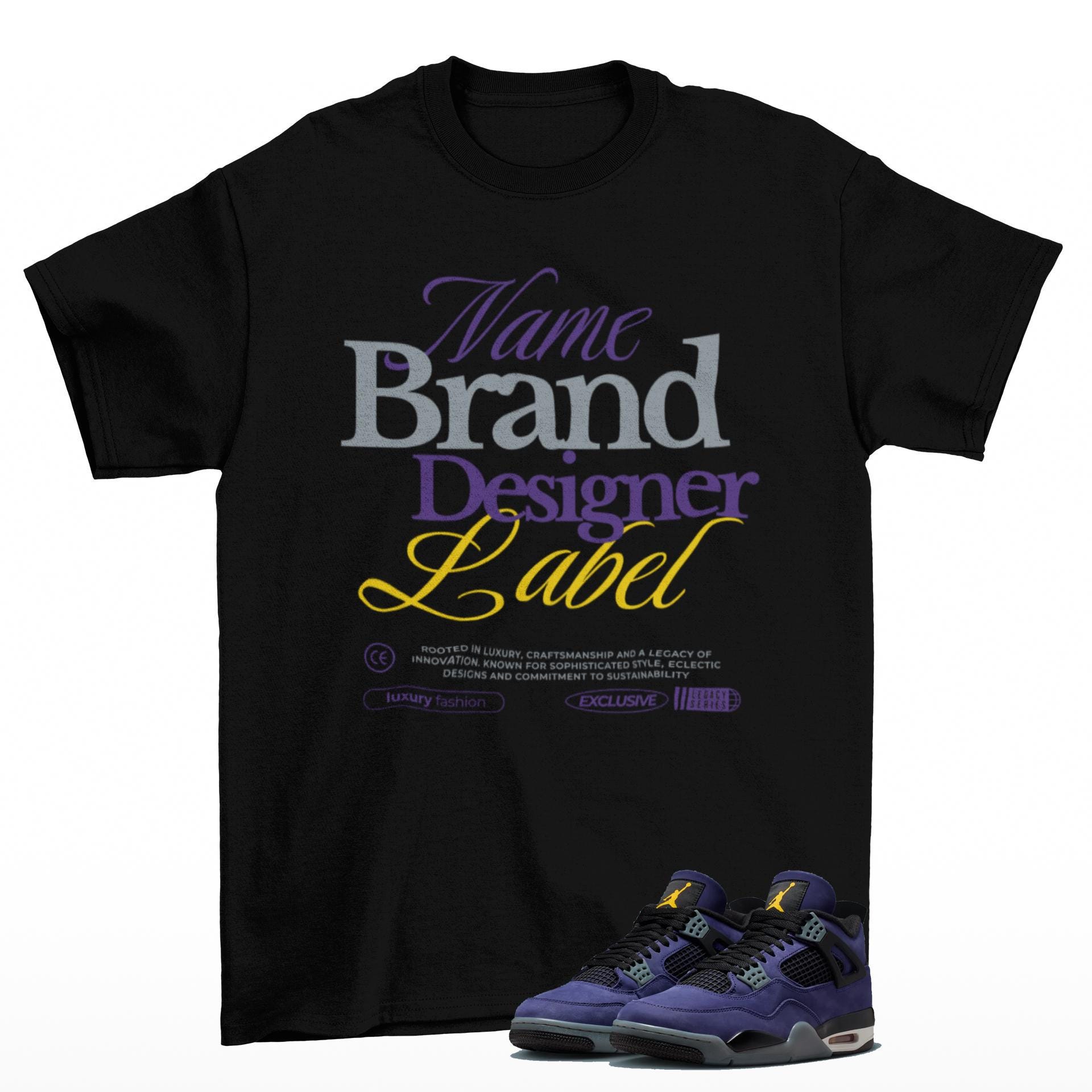 thumbnail image 2 of RTP 'B BLESSED' Sneakerhead T-Shirt - Black - Sizes S To 3XL - Matches J1/13 2 of 5