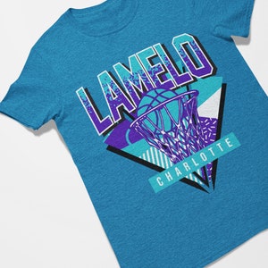 Lamelo Charlotte Basketball Retro Tee Shirt Teal