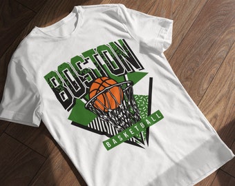 Boston Basketball 90s Throwback Unisex Shirt