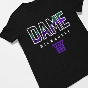 Dame Milwaukee Basketball Throwback Tee Shirt Black