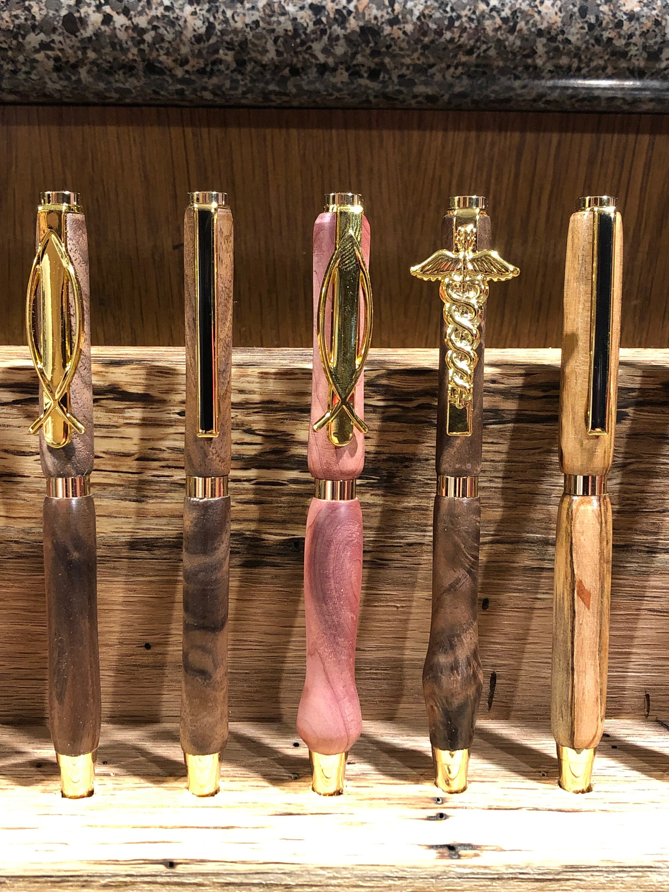 Solid Wood Ink Pens Custommade Handturned Etsy Polska