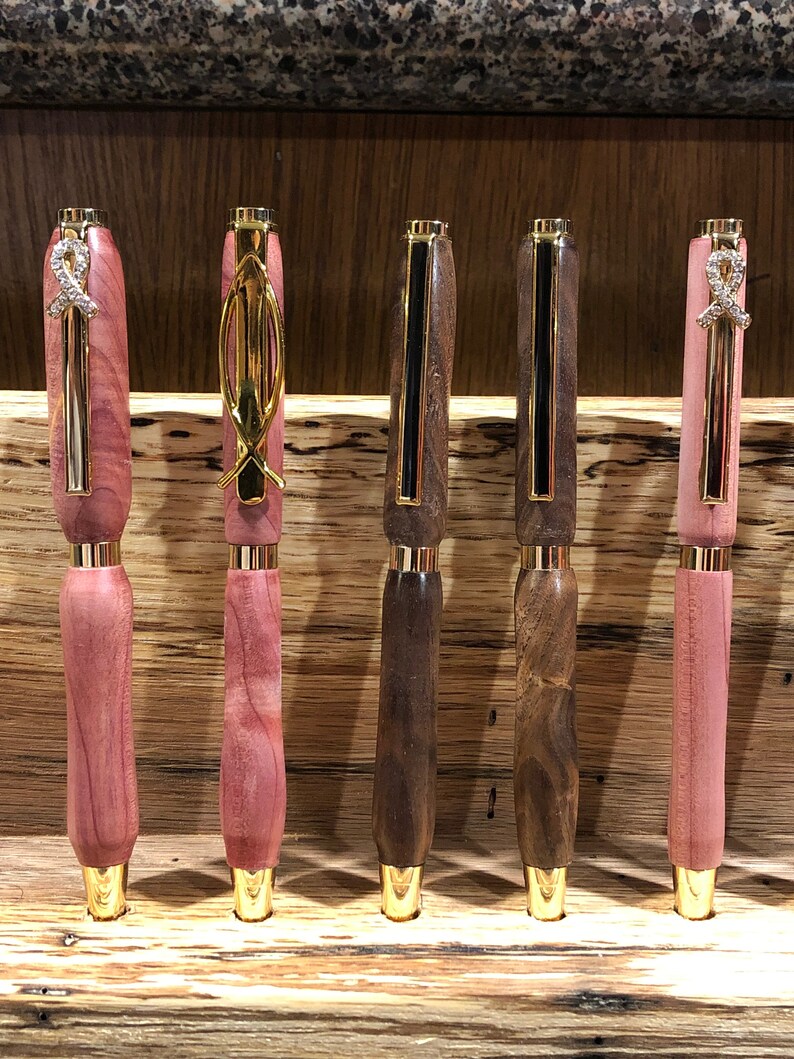 Solid Wood Ink Pens Custommade Handturned Etsy Polska