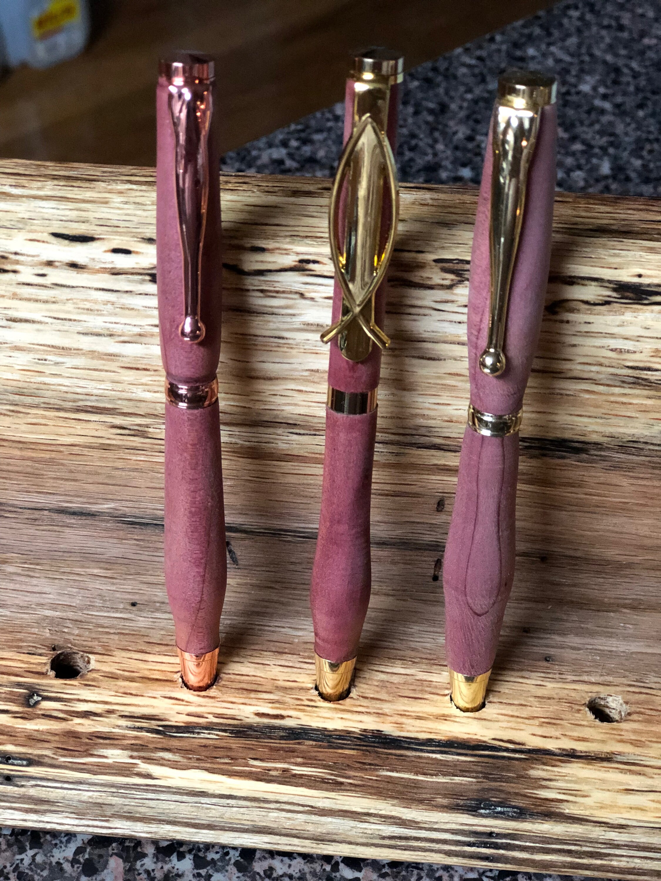 Solid Wood Ink Pens Custommade Handturned Etsy Polska