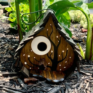 Casa para pájaros / Arte de jardín / Decoración del hogar / Hecho en EE. UU. / Empresa familiar / Casa para pájaros