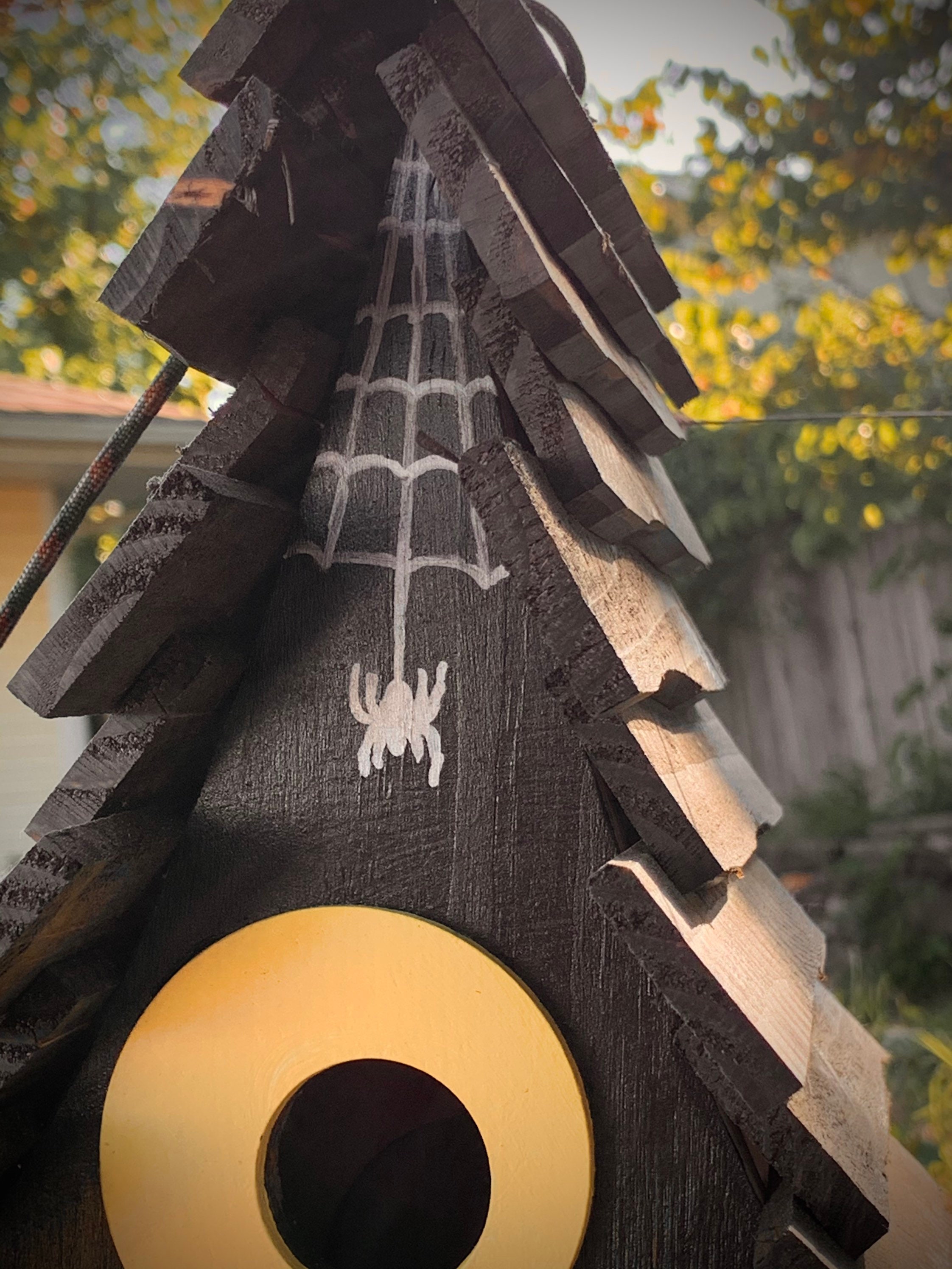 Halloween Spider A-frame Birdhouse / Bird House / Handmade / - Etsy