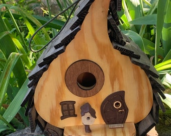 Natural Gourd Birdhouse / Natural Birdhouse / Handmade Birdhouse / Whimsical Birdhouse / Garden Art / Home Decor / USA made