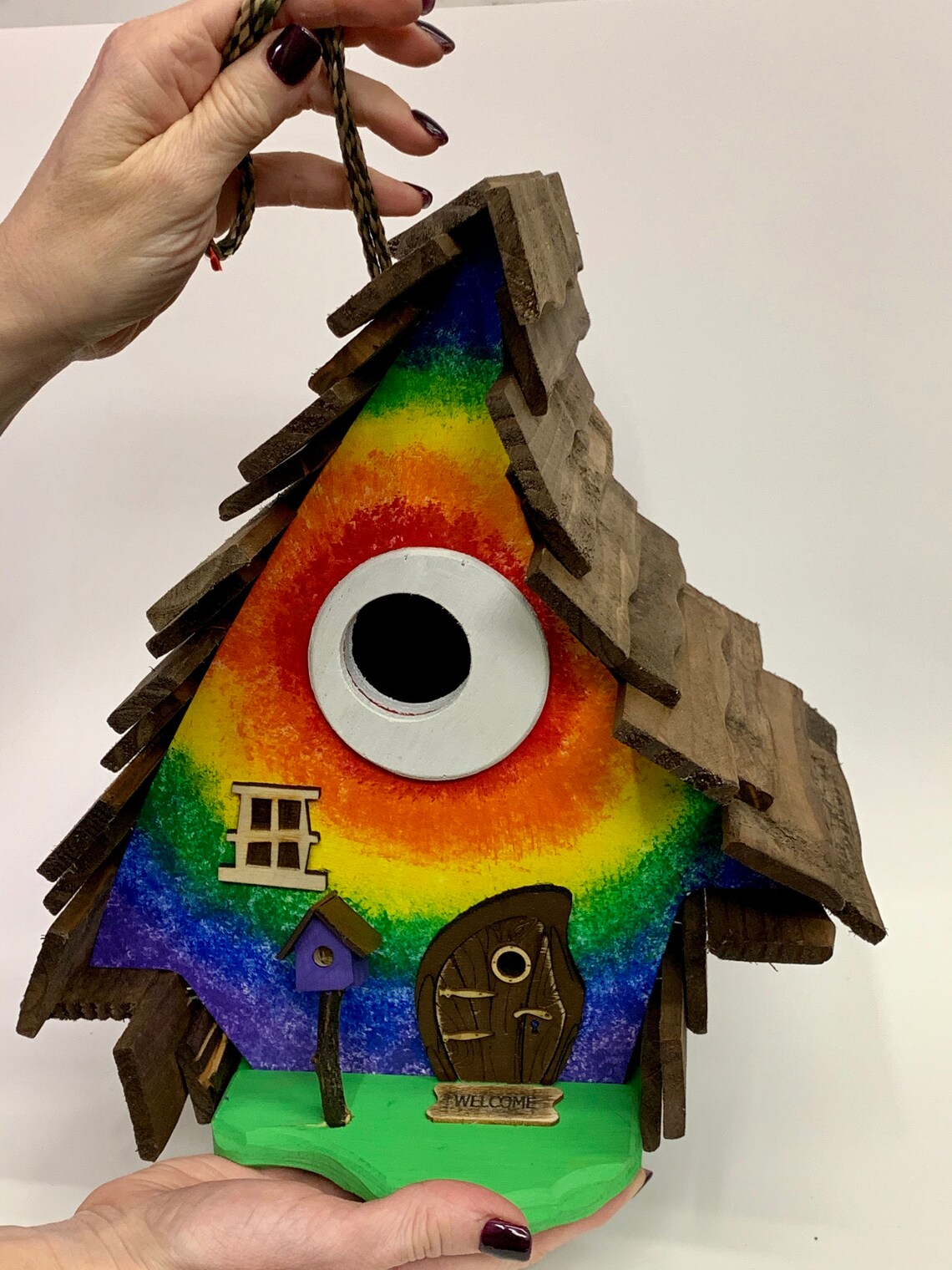 Tiedye Crooked Birdhouse /bird House /handmade /bird Houses Etsy