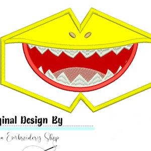 Baby Shark boy Face Mask ITH Machine Embroidery Design, Embroidery Patterns,Machine Embroidery, Instant Download. In THe Hoop