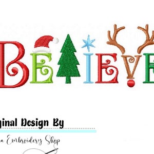 Believe Fill Stitch - Machine Embroidery Design, Embroidery Patterns, Embroidery Files, Machine Embroidery, Instant Download