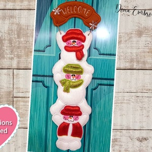 ITH Snowman Tower Ornament - Christmas Machine Embroidery Design, Embroidery Files, Machine Embroidery, Instant Download