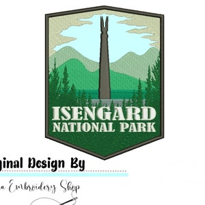 Isengard nationalpark broderidesign - Maskinbroderidesign, broderifiler, maskinbroderi, direktnedladdning