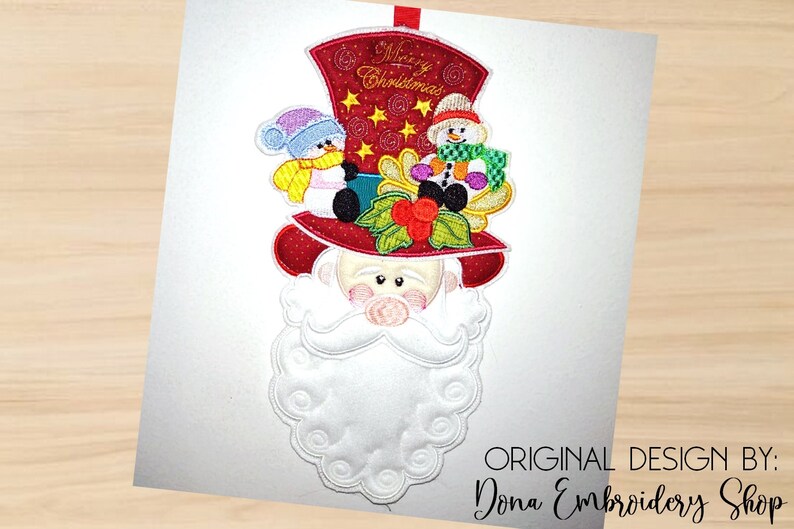 Santa claus ith christmas machine embroidery design  etsy uk