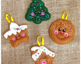 クリスマス キャンディー ツリー オーナメント ITH 機械刺繍デザイン