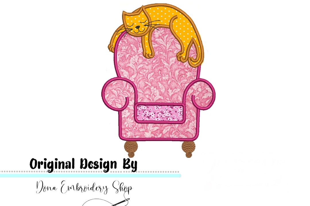 Cute Cat Applique - Machine Embroidery Design, Embroidery Patterns ...