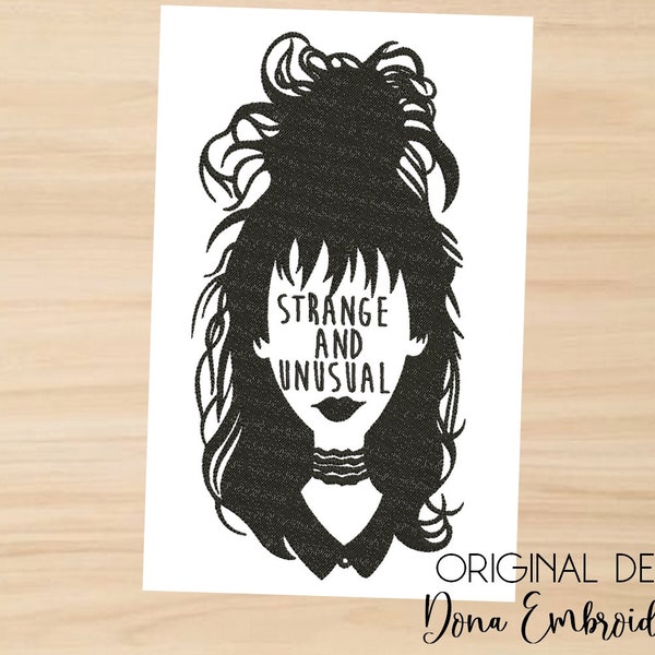 Strange and Unusual beetlejuice Embroidery Design- Machine Embroidery Design,  Embroidery Files, Machine Embroidery, Instant Download