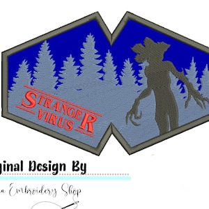 Stranger Things  Face Mask ITH- Demogorgon Machine Embroidery Design, Embroidery Patterns,Machine Embroidery, Instant Download. In THe Hoop