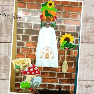Fall Kitchen Ornaments Pack ITH Machine Embroidery Design, Embroidery Files, Instant Download. In THe Hoop